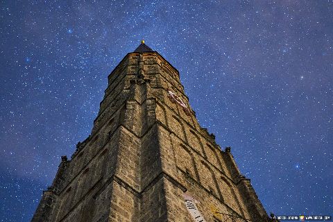 Gemeinde Zeilarn Landkreis Rottal-Inn Schildthurn Kirchenturm Nacht Sterne (Dirschl Johann) Deutschland PAN